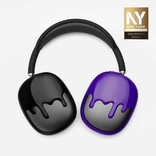 Drip Frames for AirPods Max (Jet Black + Purple)